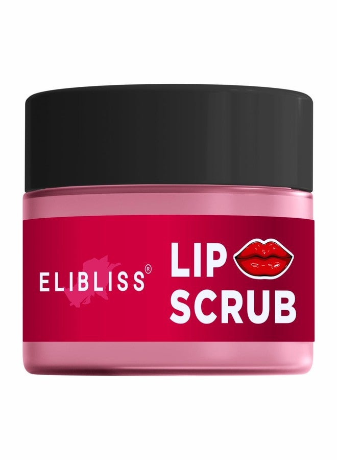 Elibliss Lip Scrub for Soft, Smooth & Pink Lips - Exfoliates Dead Skin, Hydrates & Brightens Naturally 15g - Image 1